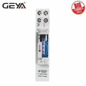 GEYA- TB45 Din Rail Mechanical Timer Switch| 96 times Time Set