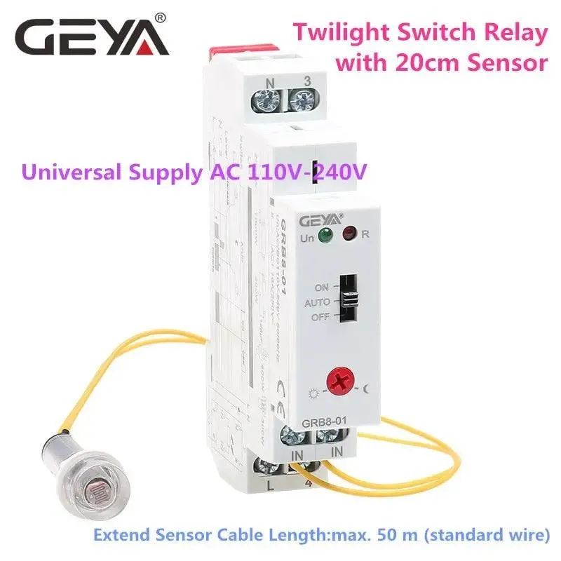 GEYA- Twilight Switch Sensor Photoelectric Timer Light Sensor