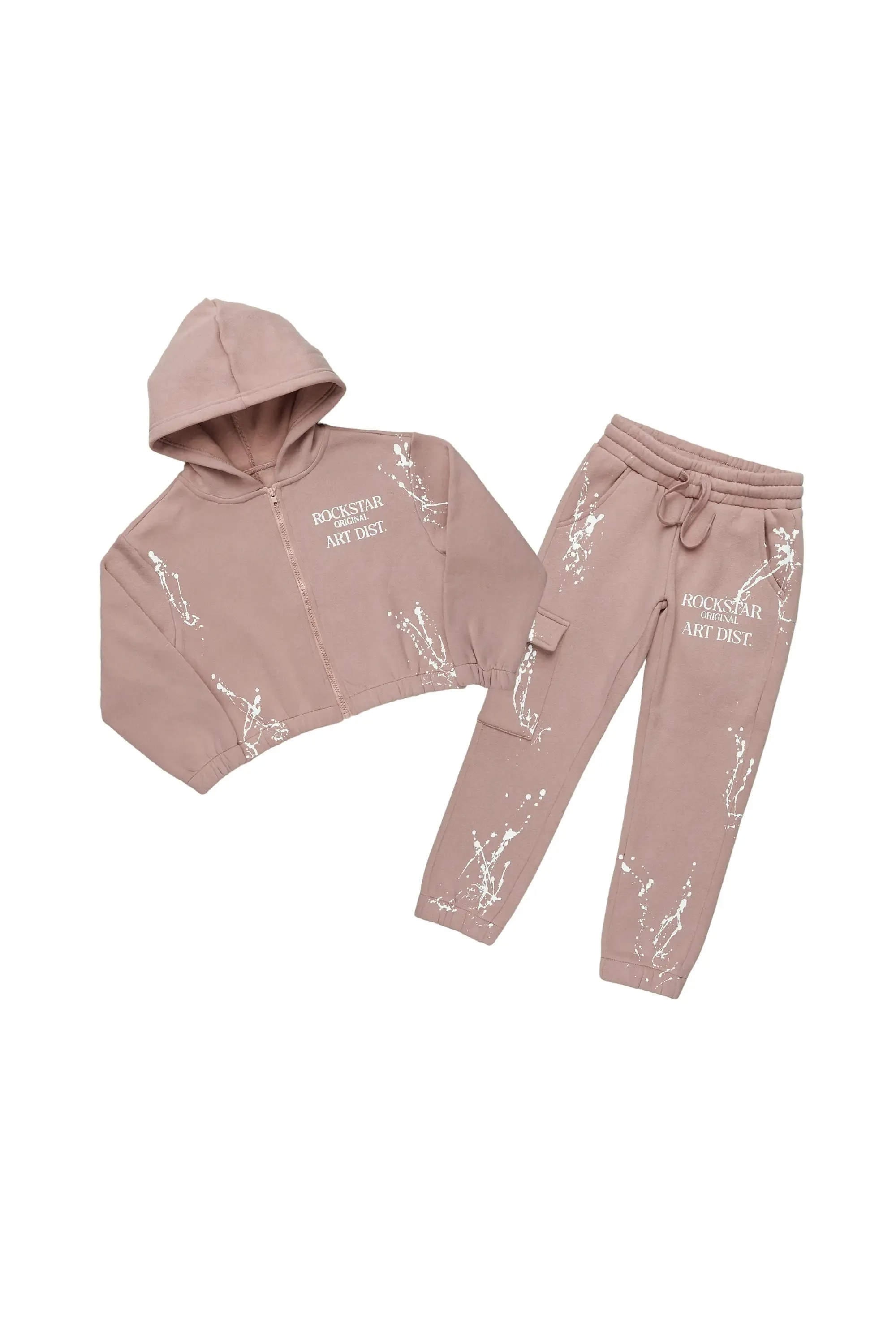 Girls Bass Lilac  Zip Up Hoodie Pant Set