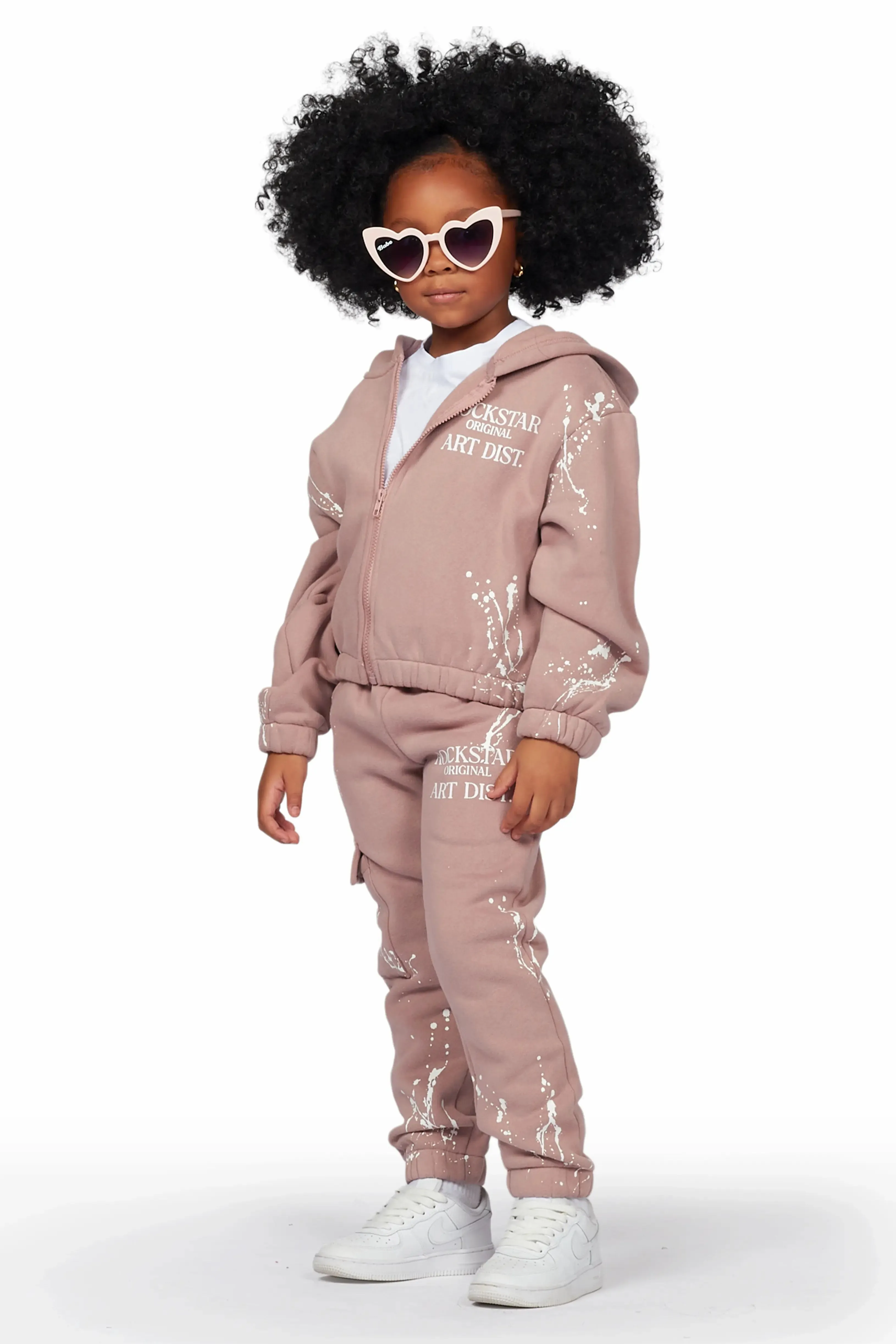 Girls Bass Lilac  Zip Up Hoodie Pant Set