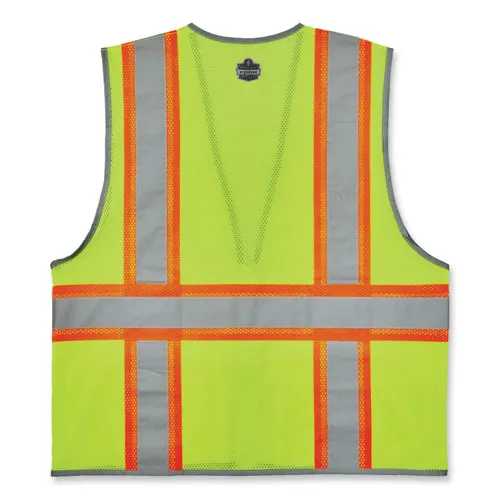 Glowear 8246z-s Single Size Class 2 Two-tone Mesh Vest, Polyester, Small, Lime, Ships In 1-3 Business Days