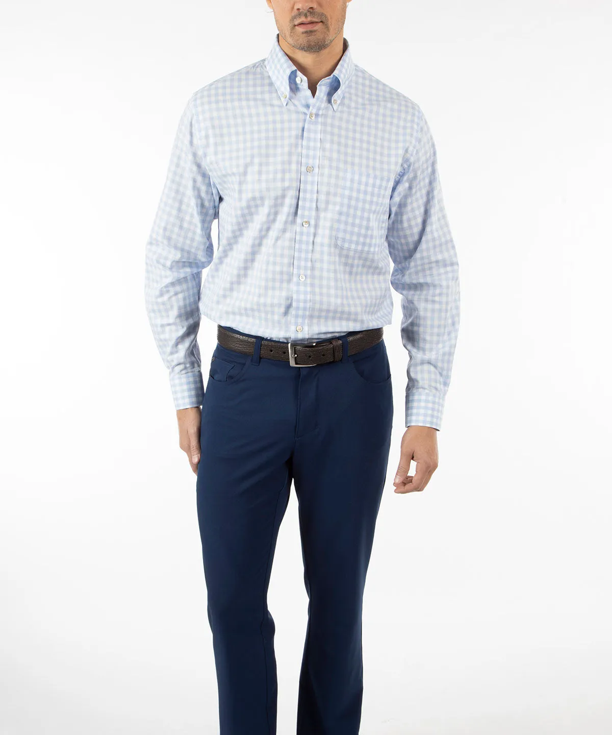 Heritage Italian Luxe Cotton Twill Sport Shirt - Blue