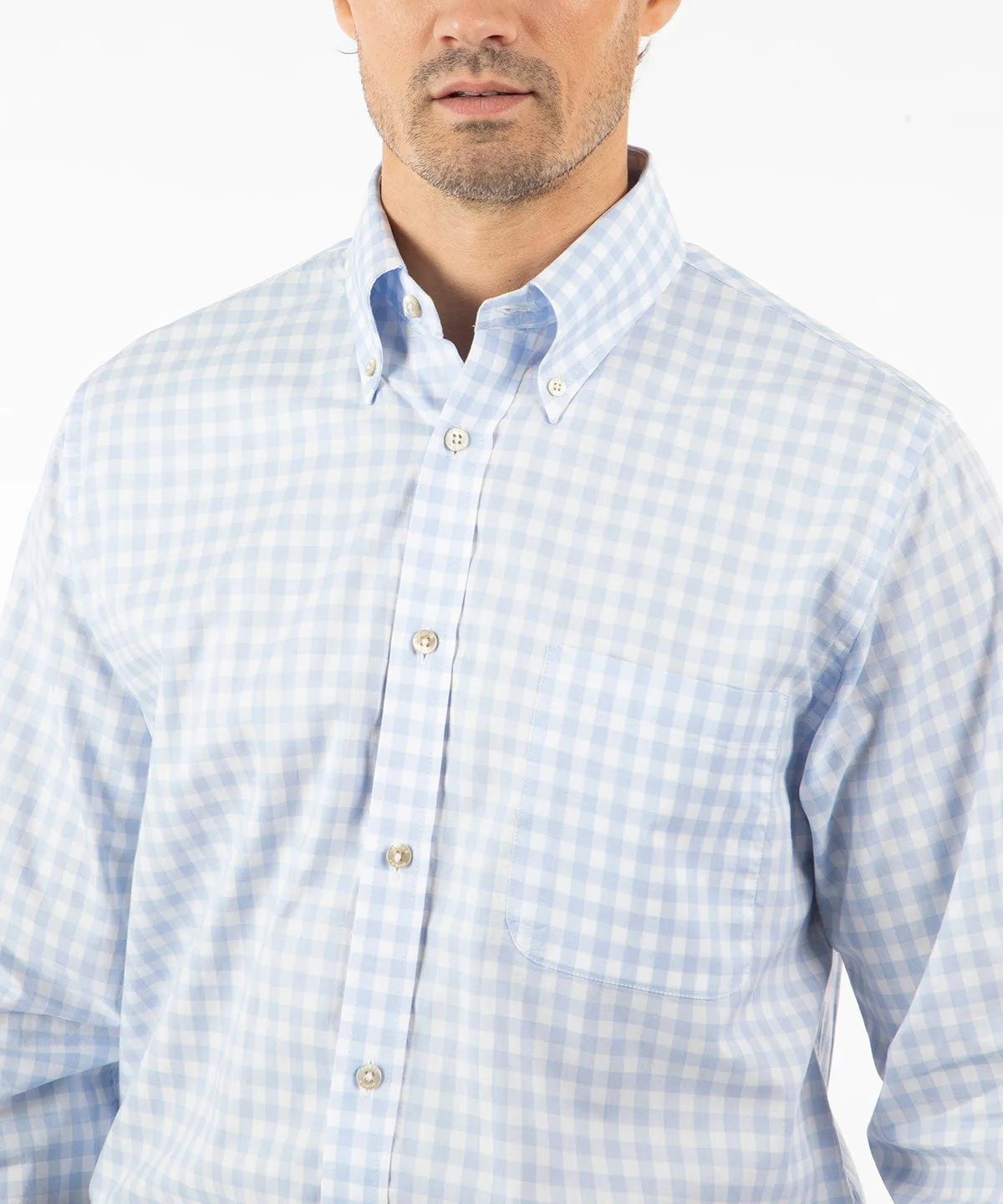 Heritage Italian Luxe Cotton Twill Sport Shirt - Blue