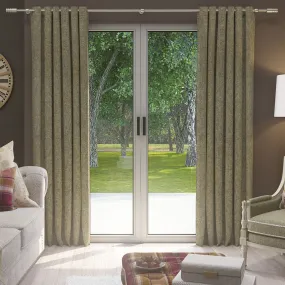 Highlands Textured Plain Forest Green Curtains