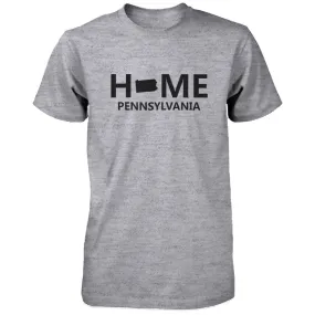 Home PA State Grey Men's T-Shirt US Pennsylvania Hometown Shirt