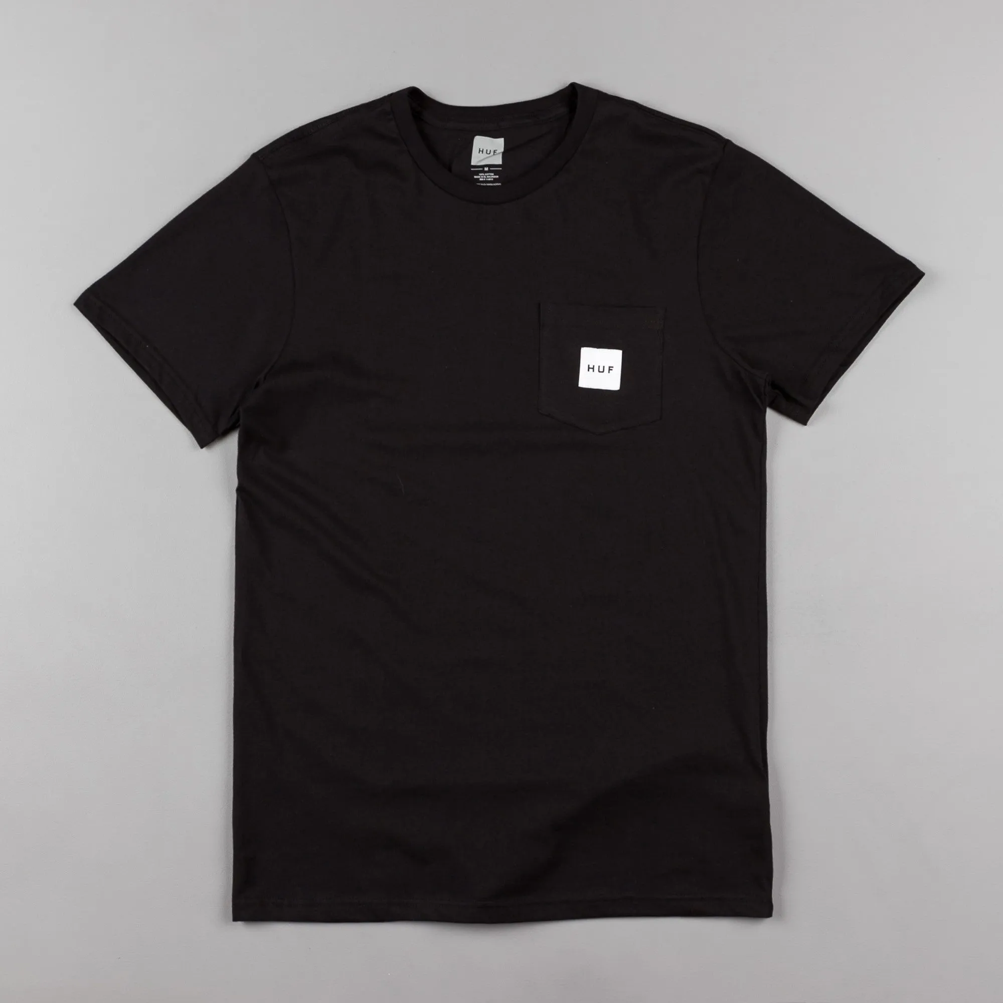 HUF Box Logo Pocket T Shirt Black