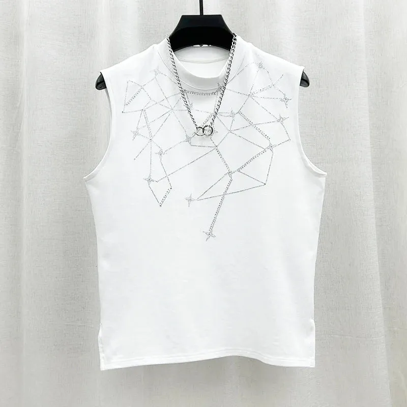 Interstellar Grid Sleeveless Vest