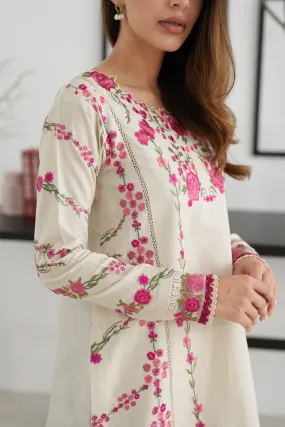 Ivory Roses Embroidered Lawn Set EID UL AZHA ‘24 NEL-24622