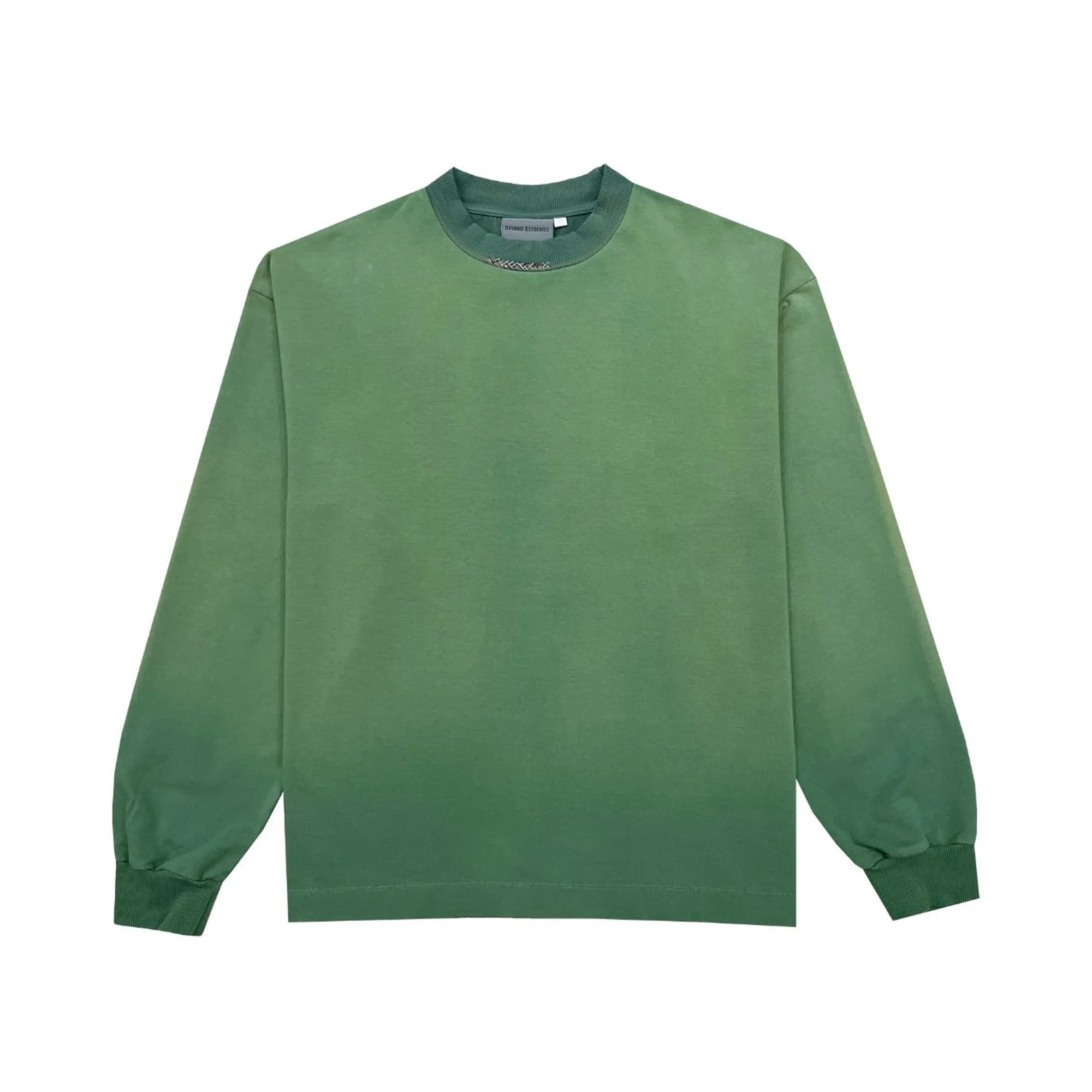 Kantha Long Sleeve T-shirt in Green [Unisex]