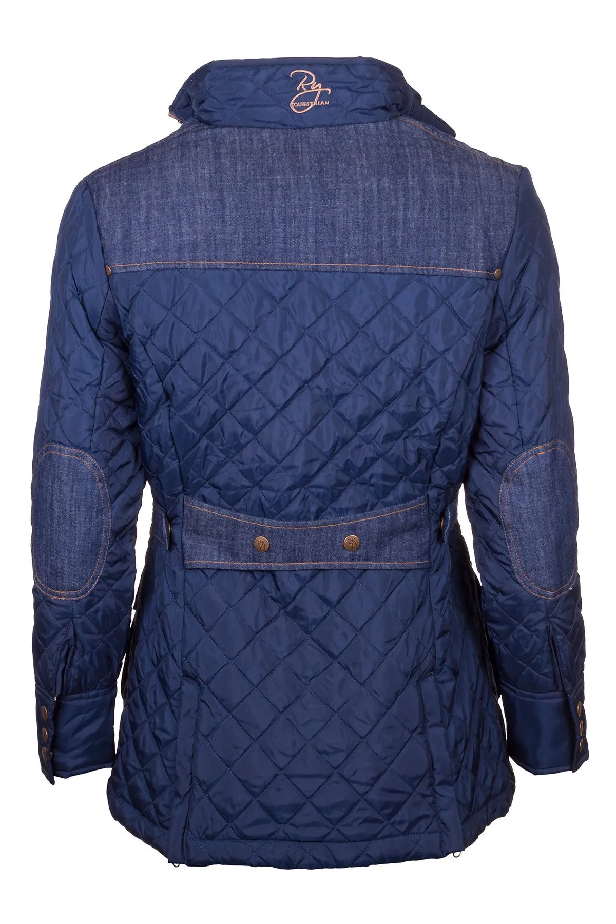 Ladies Denim Trim Quilted Jacket