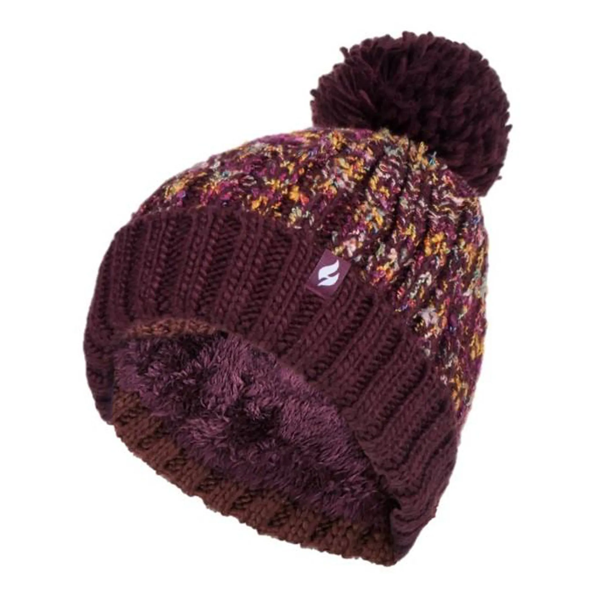 Ladies Eidda Pom Pom Hat - Wine