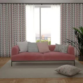 Lotta Blush Pink   Grey Curtains