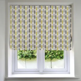 Lotta Yellow   Grey Roman Blind