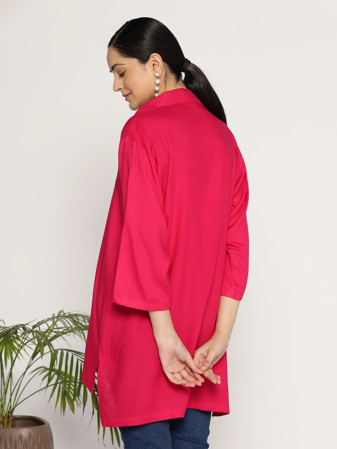 Magenta Rayon ShirtTop - Recharge