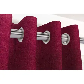 Matt Wine Red Velvet Curtains