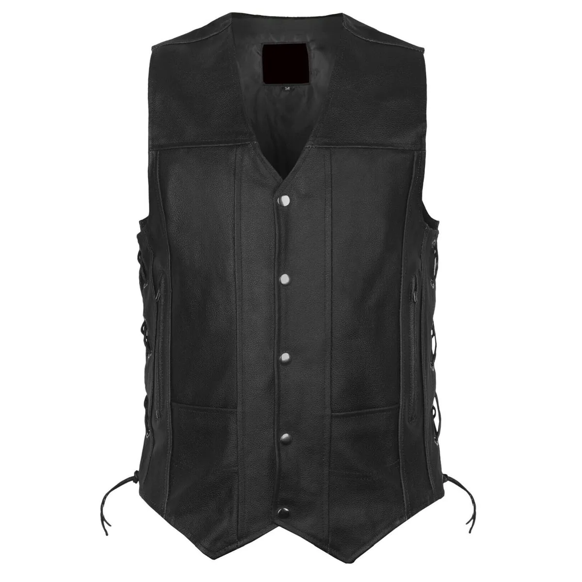 Men Motorcycle Club Leather Vest