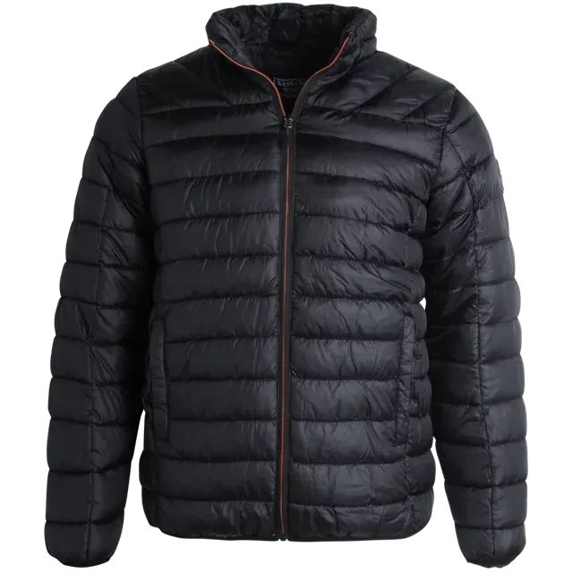 Men's Jacket - Packable Puffer Coat Black - Bass Creek