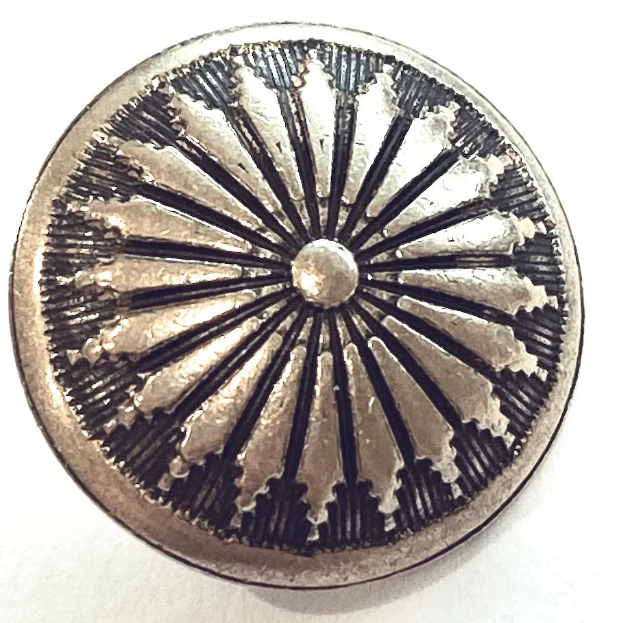 Mesa Sunflower Brass/Black Concho Button 5/8", #SW-214