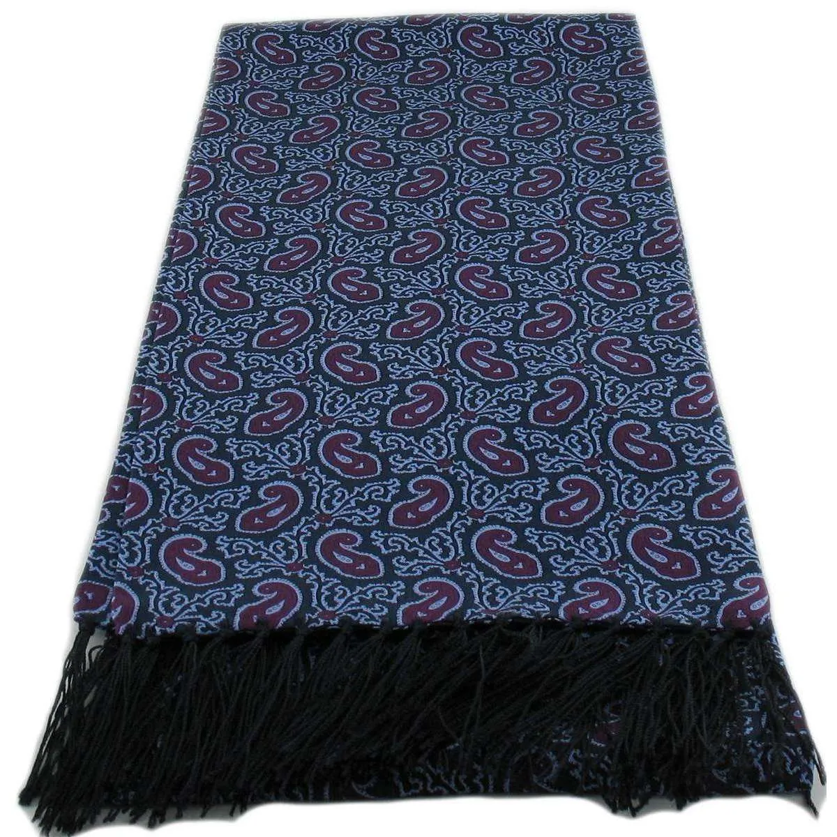 Michelsons of London Small Paisley Silk Scarf - Purple