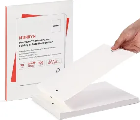 MUNBYN Thermal Paper Letter Size - 8.5 x 11 Inch - A4