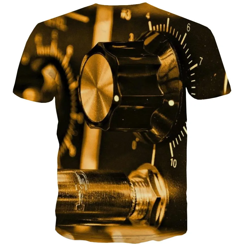 Music T shirts Men Instrument Tshirts Casual Retro Tshirts Novelty Electronic T shirts Funny