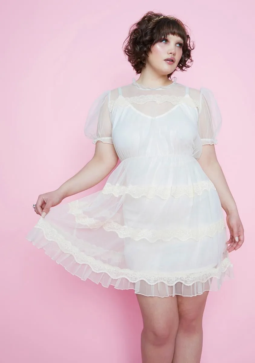 My Dream Meadow Sheer Babydoll Dress