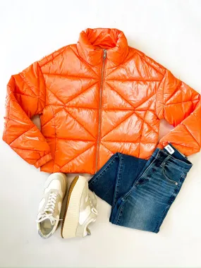 Orange Babe Puffer Jacket