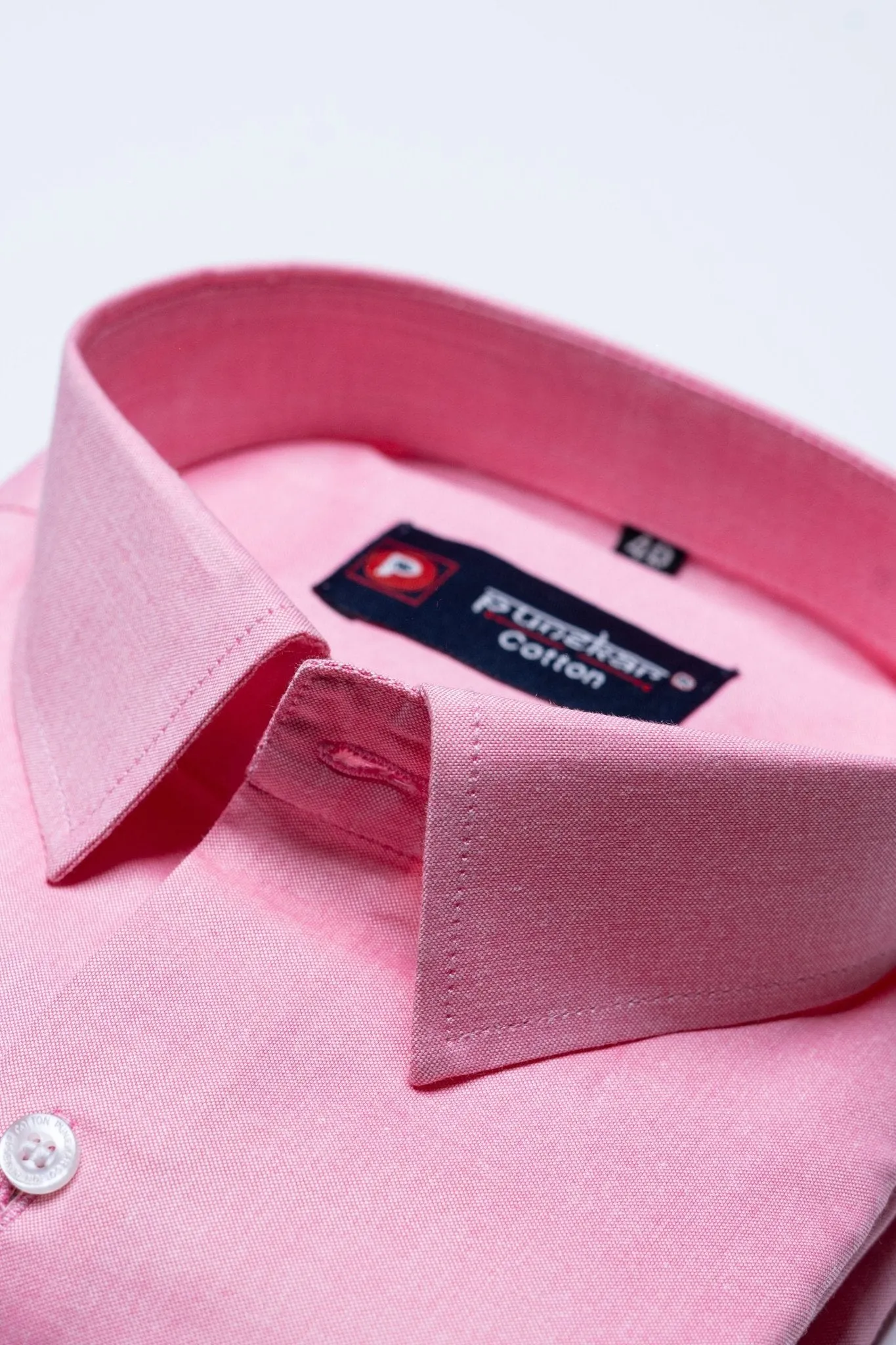 Pink Color Satin Cotton Shirt For Men