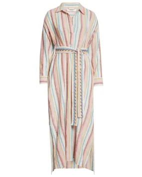 Pink Sunrise Stripe Hope Midi Dress