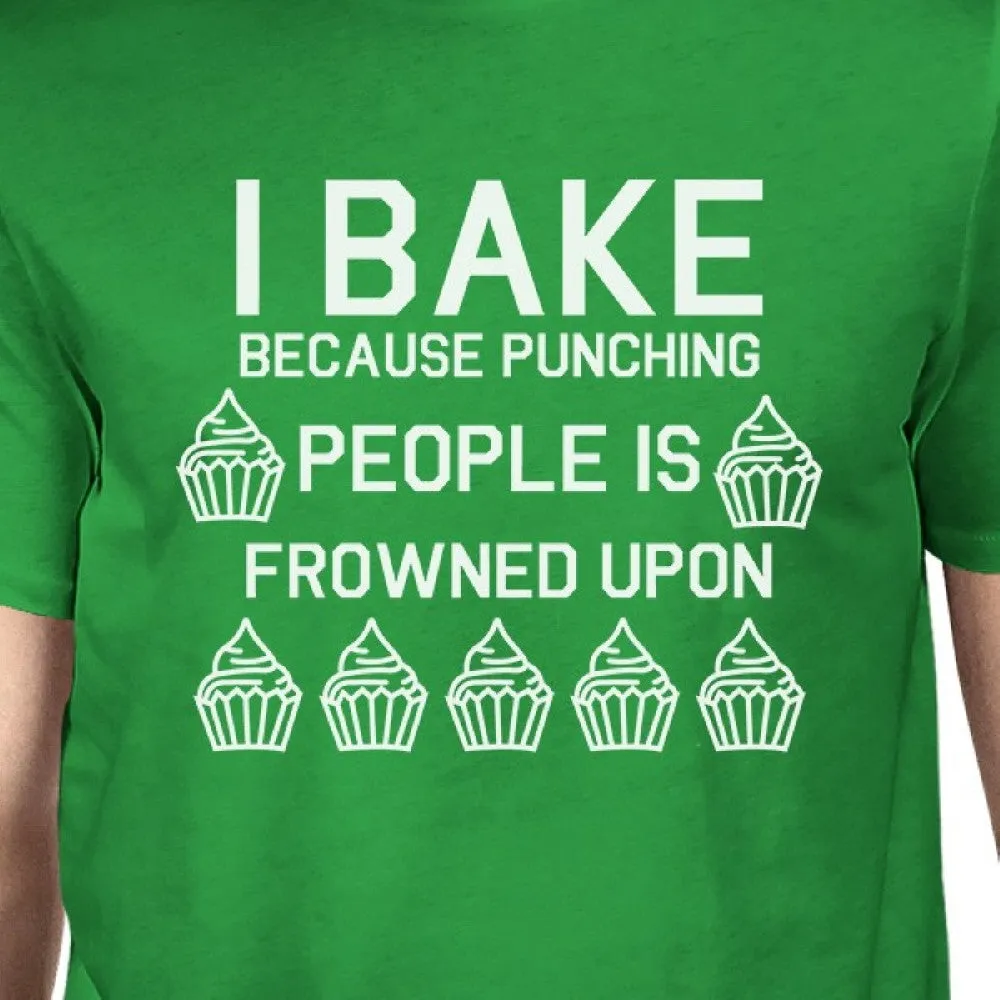 Punching People Is Frowned Upon Mans Kelly Green Tee Cute T-shirt