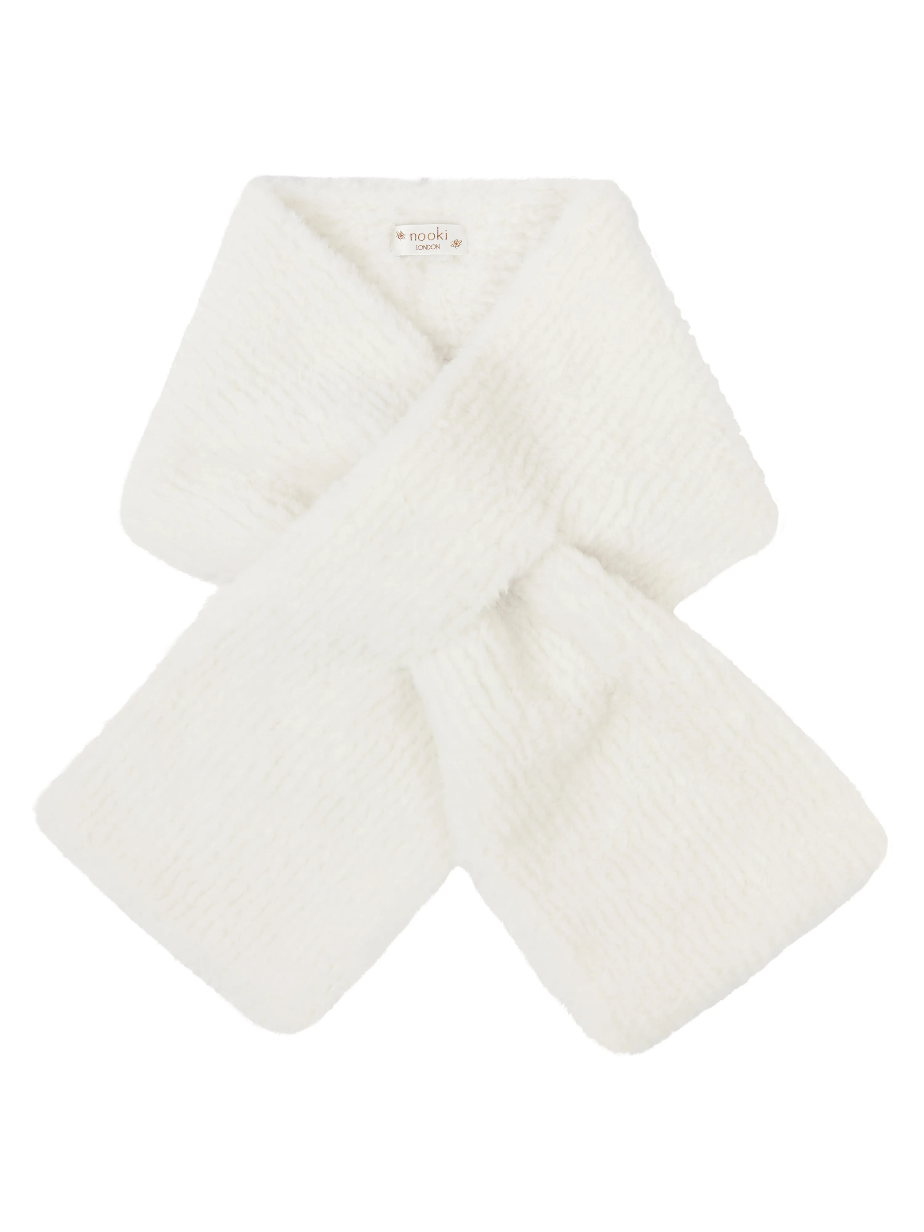 RIVINGTON FAUX FUR SCARF IN CREAM