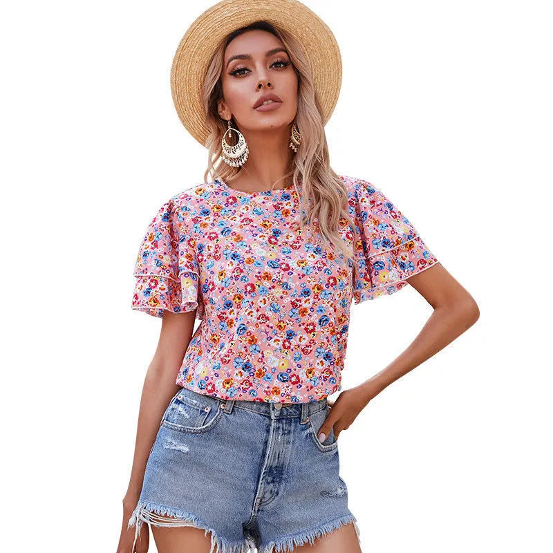 Round Neck Fashion T-shirt Cool Blouse