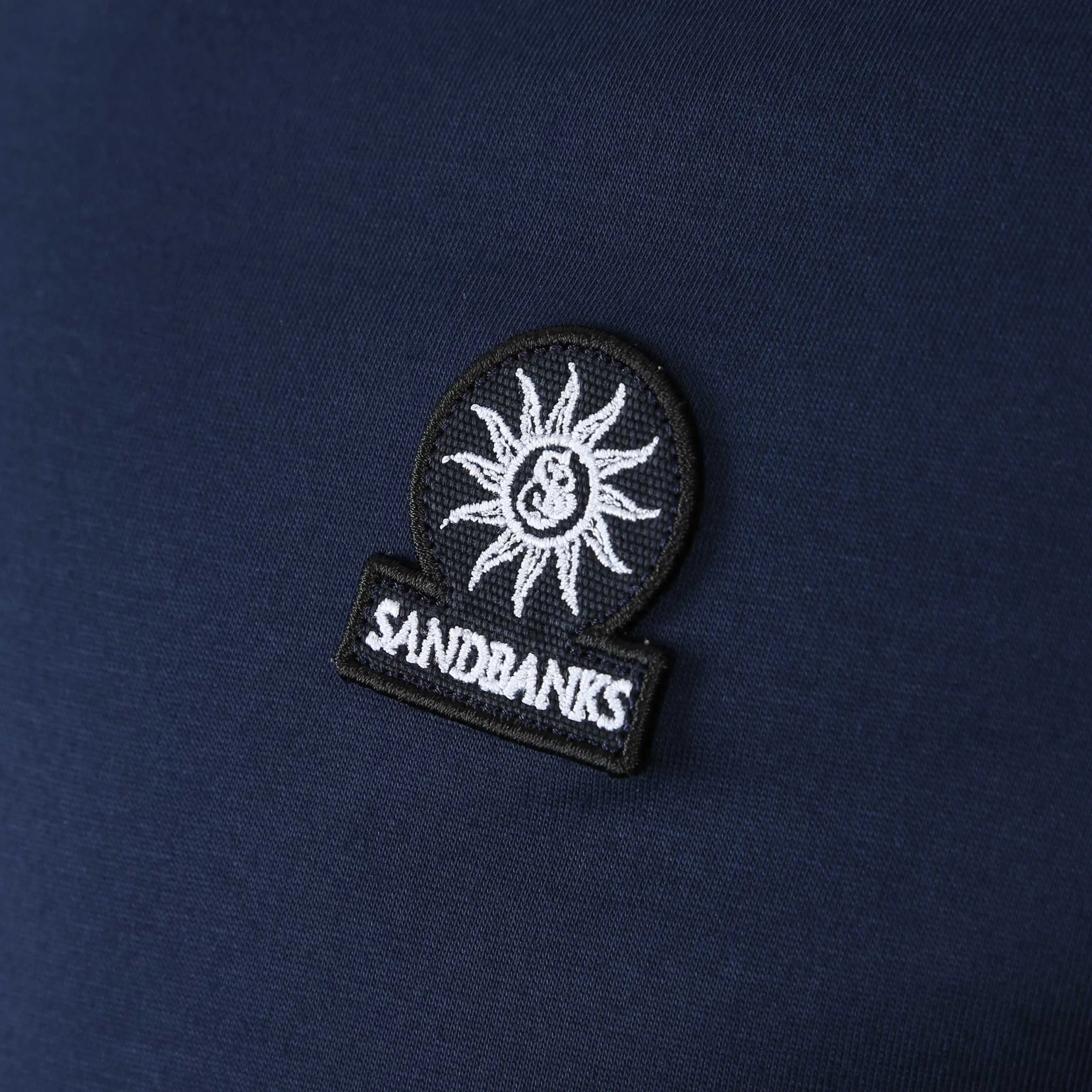 Sandbanks Badge Logo T Shirt in Navy