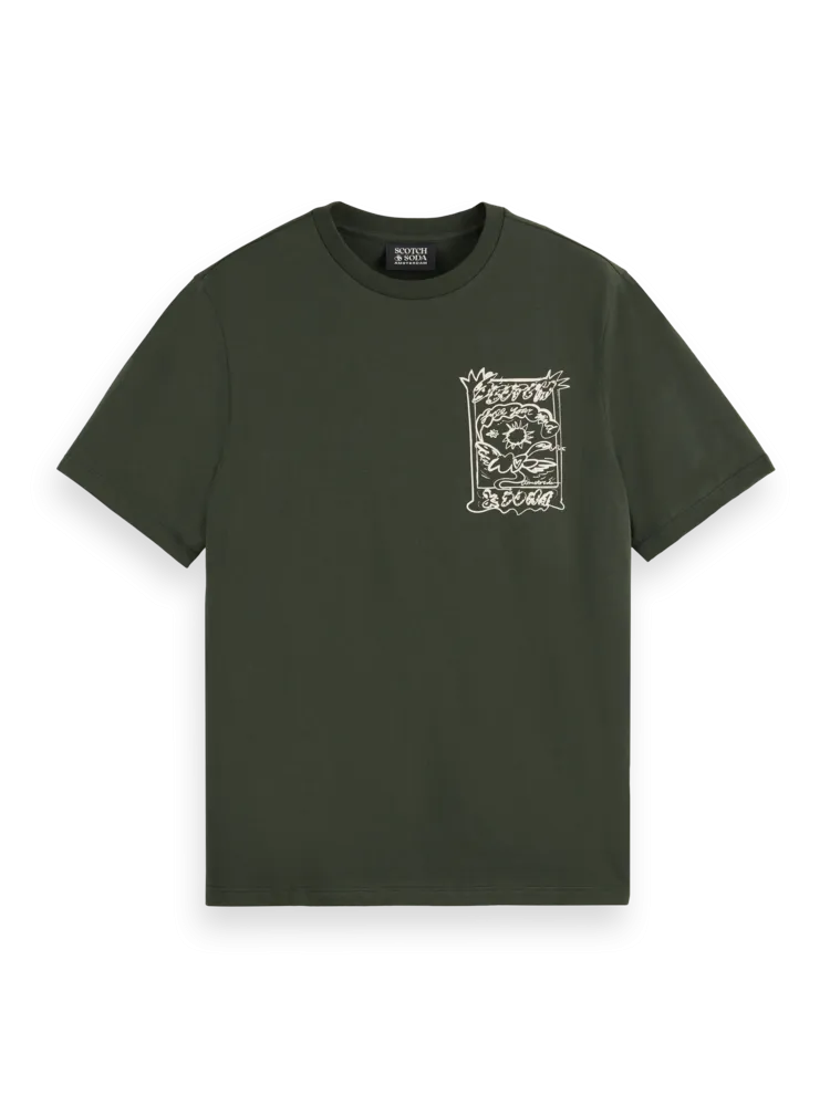 Scotch & Soda Crewneck Tee -HERITAGE GREEN