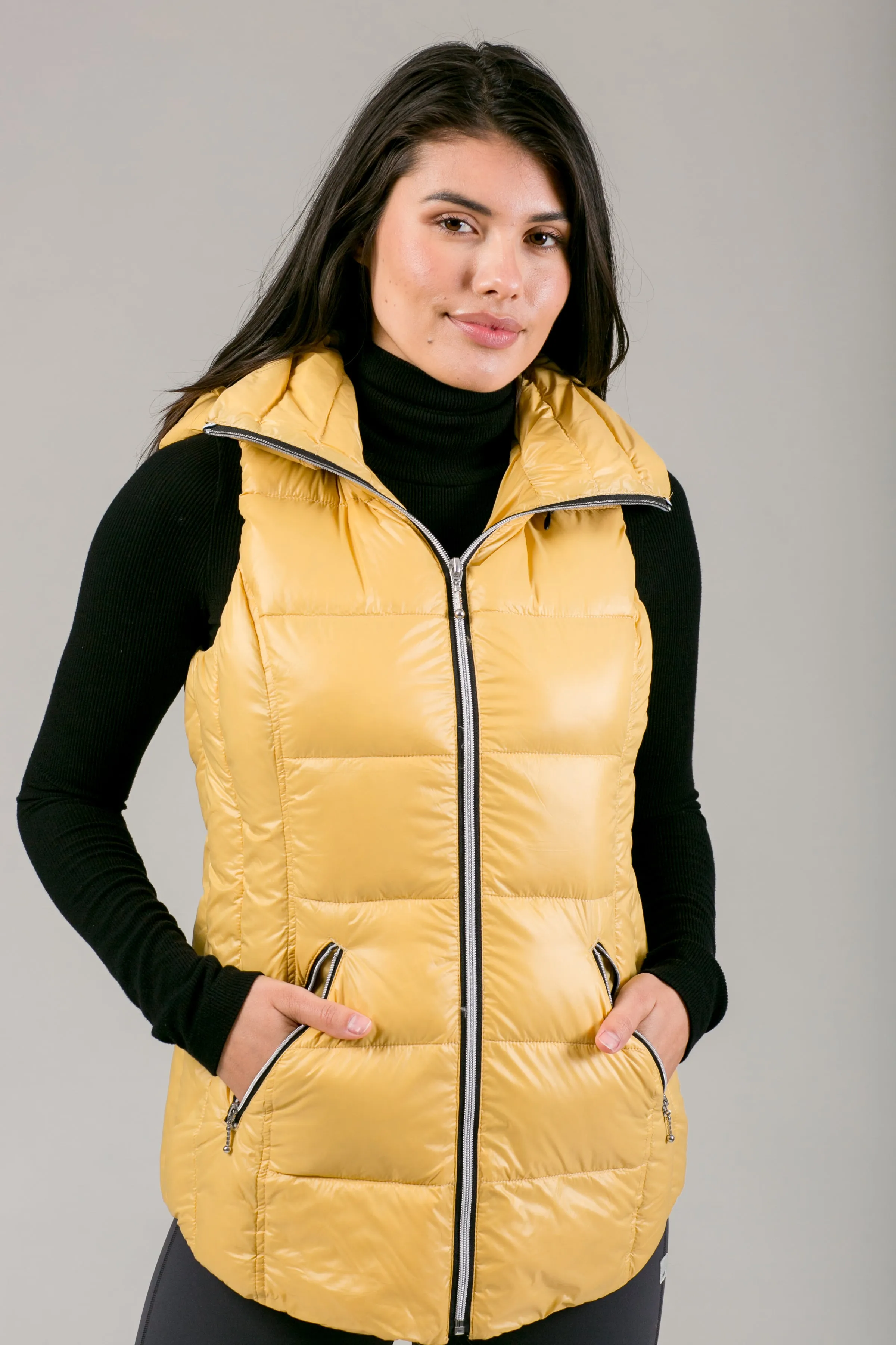 Short Hooded Quilted Vest