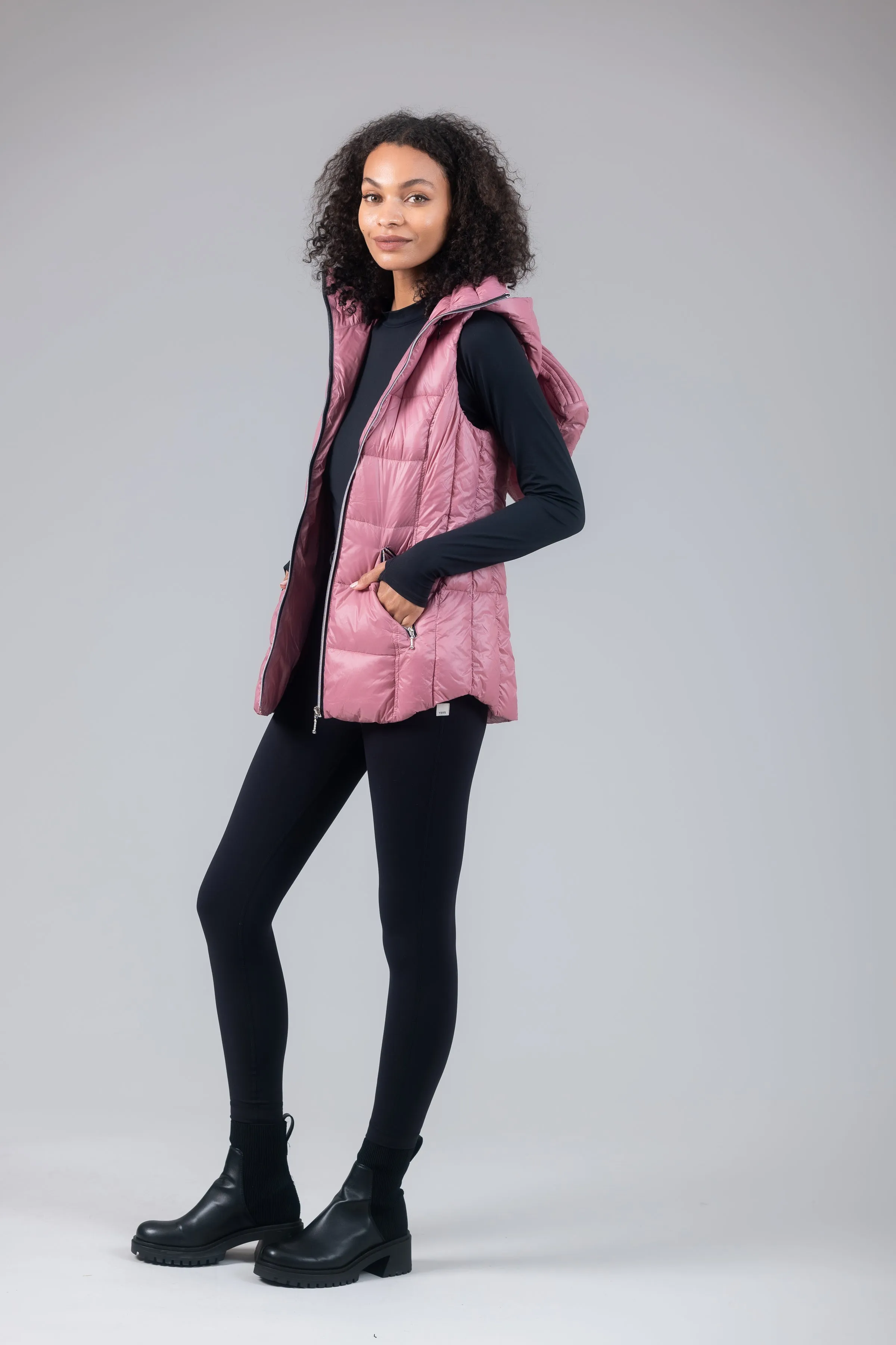 Short Hooded Quilted Vest