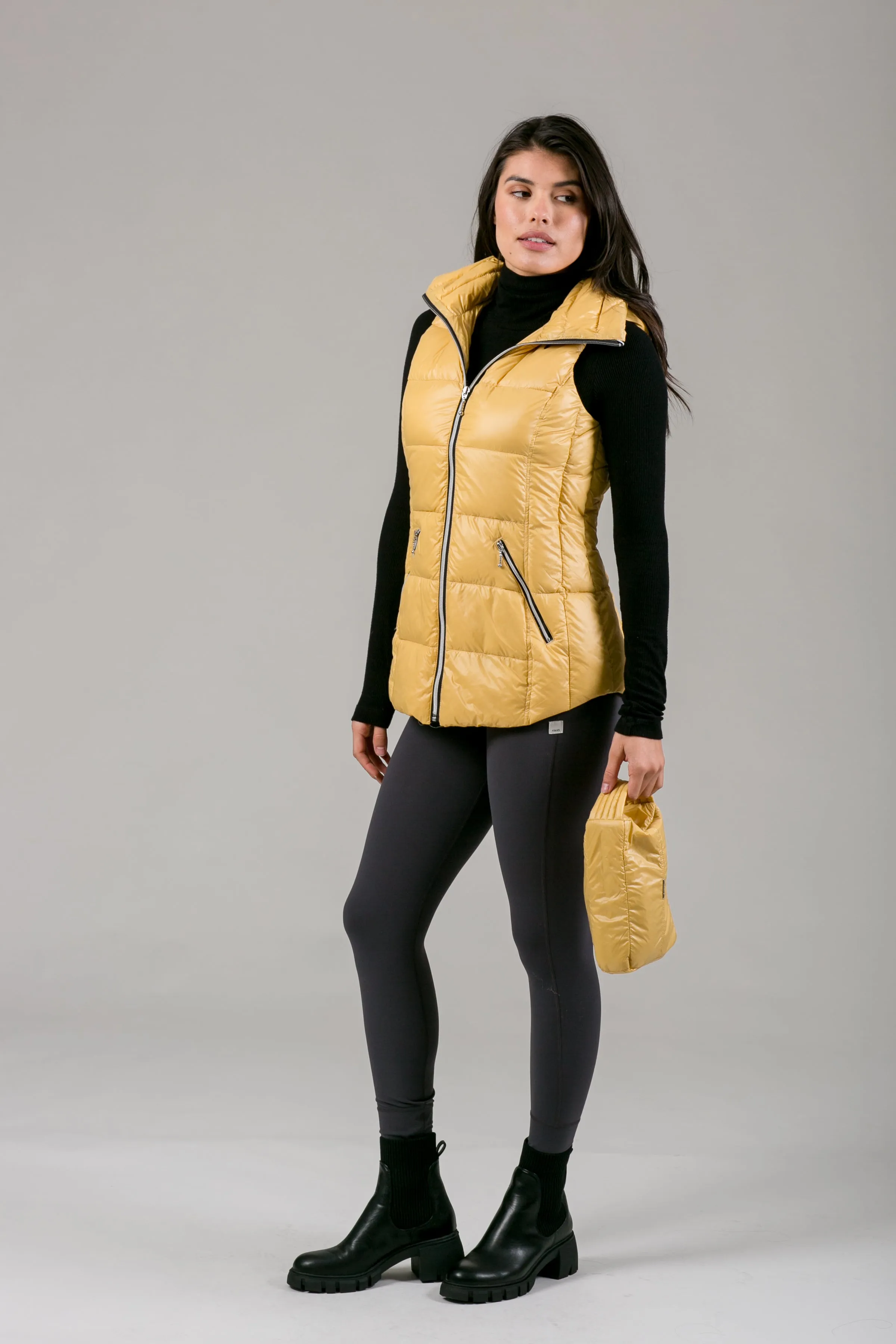 Short Hooded Quilted Vest