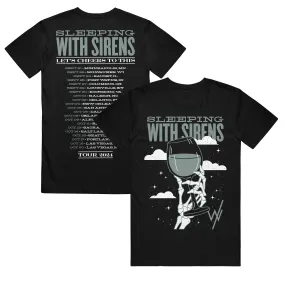 Skeletons Cheer Tour - Black T-Shirt