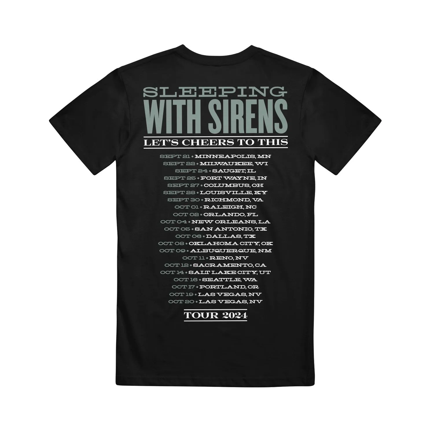 Skeletons Cheer Tour - Black T-Shirt