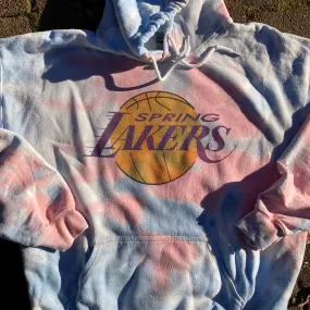 Spring Lakers "coral dream" tie dye hoodie