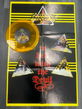 Stryper ‎– Free  (YELLOW VINYL WITH HUGE POSTER 24"x36")