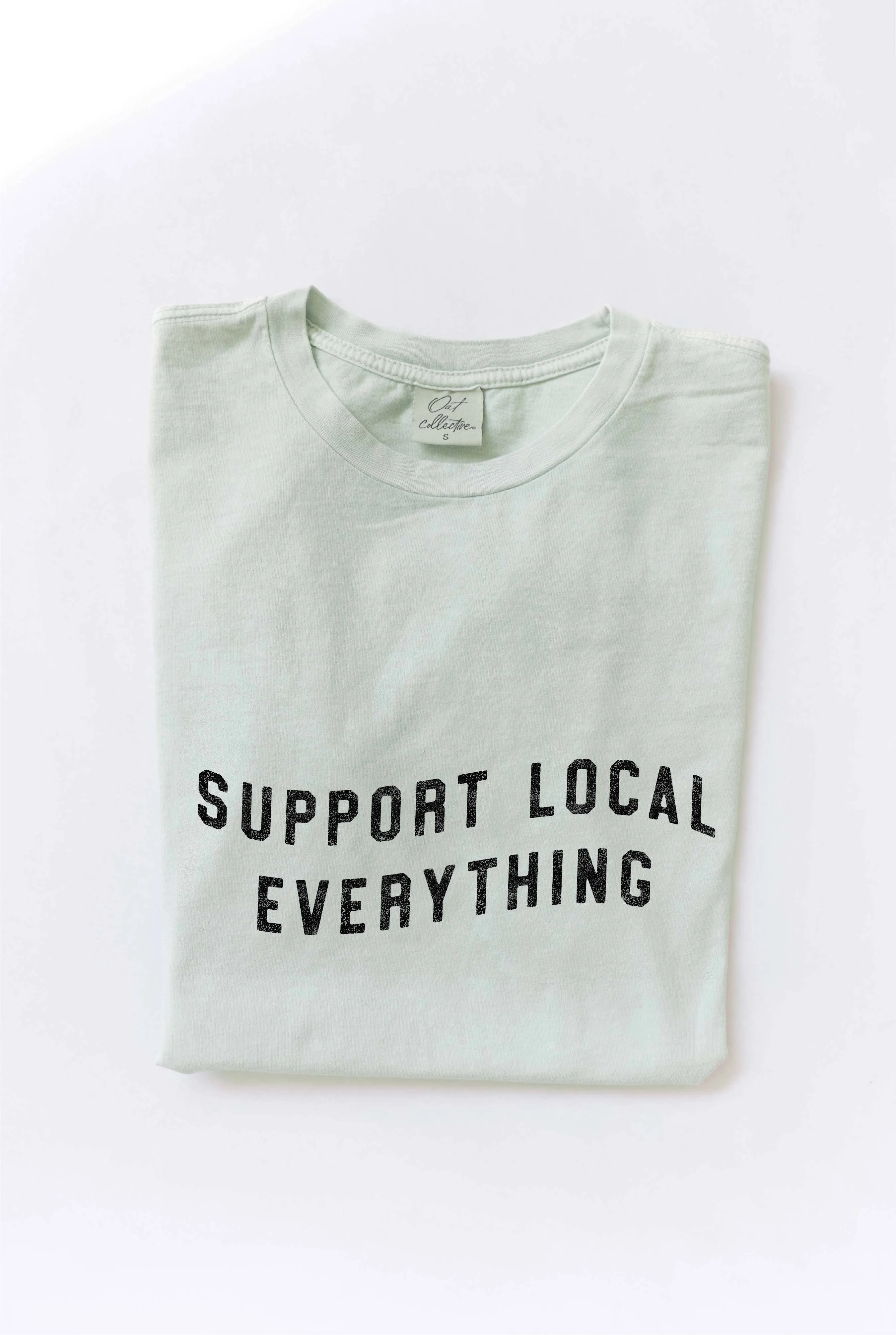 Support Your Local Everything Graphic Top - Sage