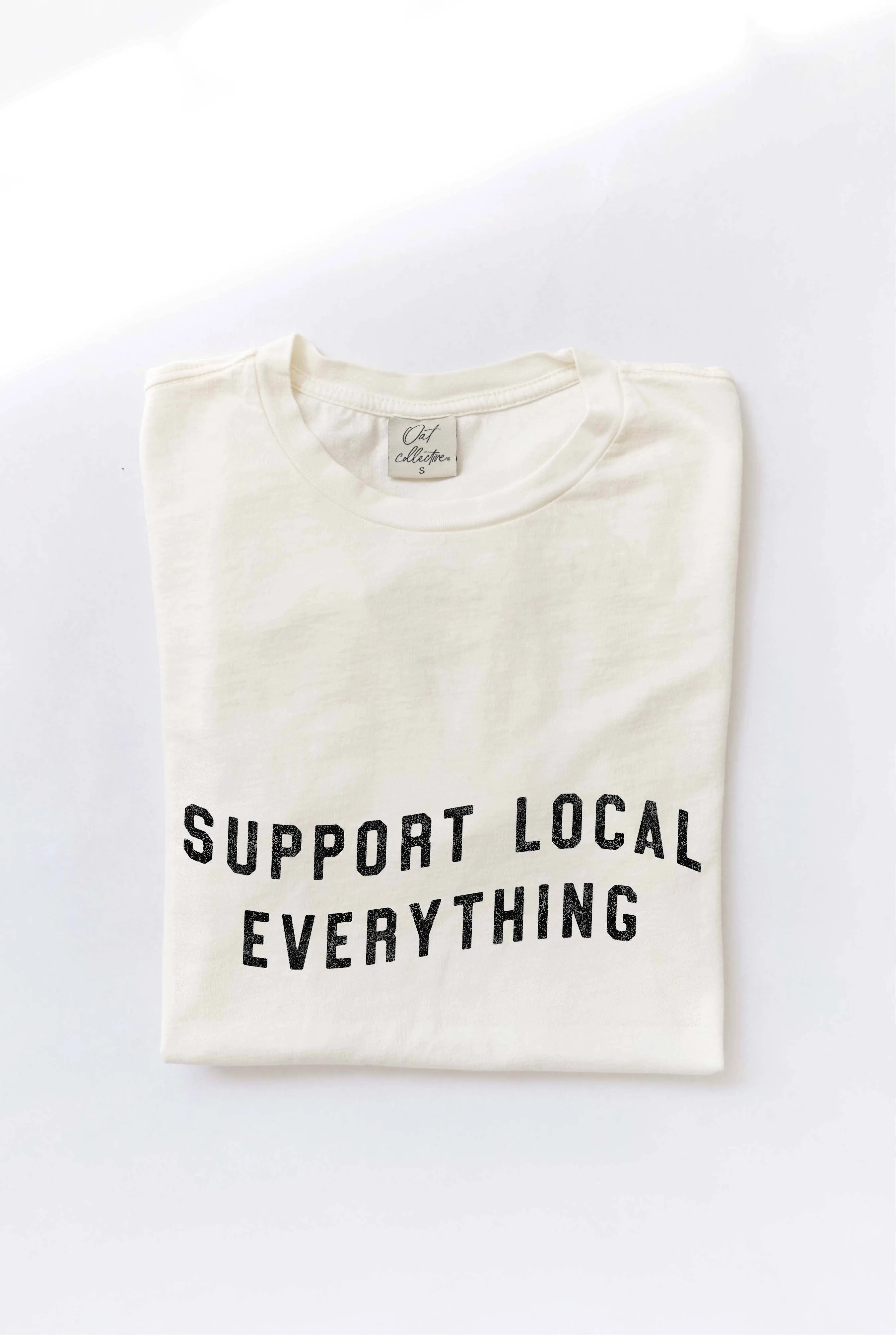 Support Your Local Everything Graphic Top - Sage