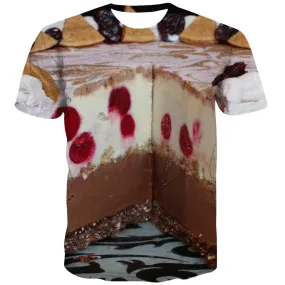 Sweet T shirts Men Gourmet T-shirts 3d Icecream Tshirt Anime Colourful Tshirts Casual