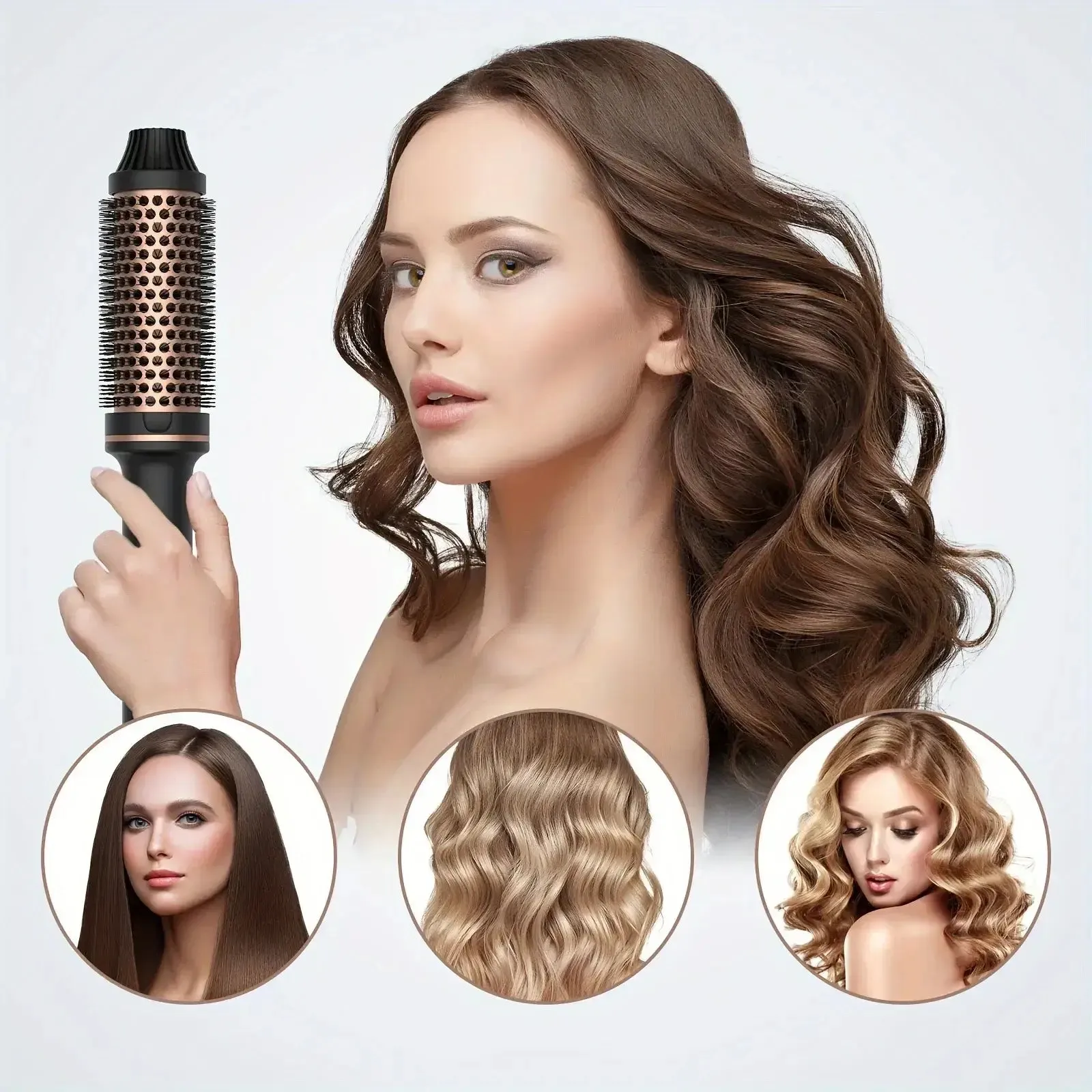 Thermal Brush - Hair Straightener Spinning Brush - Rotating Hot Air Styler