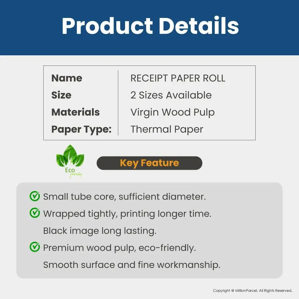 Thermal Paper Roll | Receipt Paper Roll