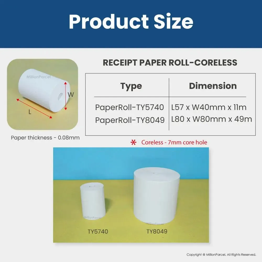 Thermal Paper Roll | Receipt Paper Roll