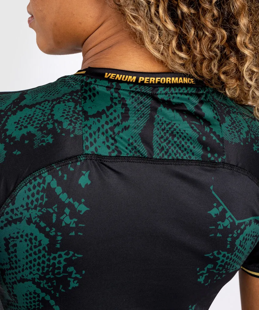 UFC Adrenaline by Venum Personalized Authentic Fight Night Women’s Walkout Jersey Green/Black/Gold - Emerald Edition