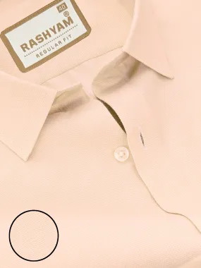 Volterra Soft Peach Premium Formal Shirt For Mens