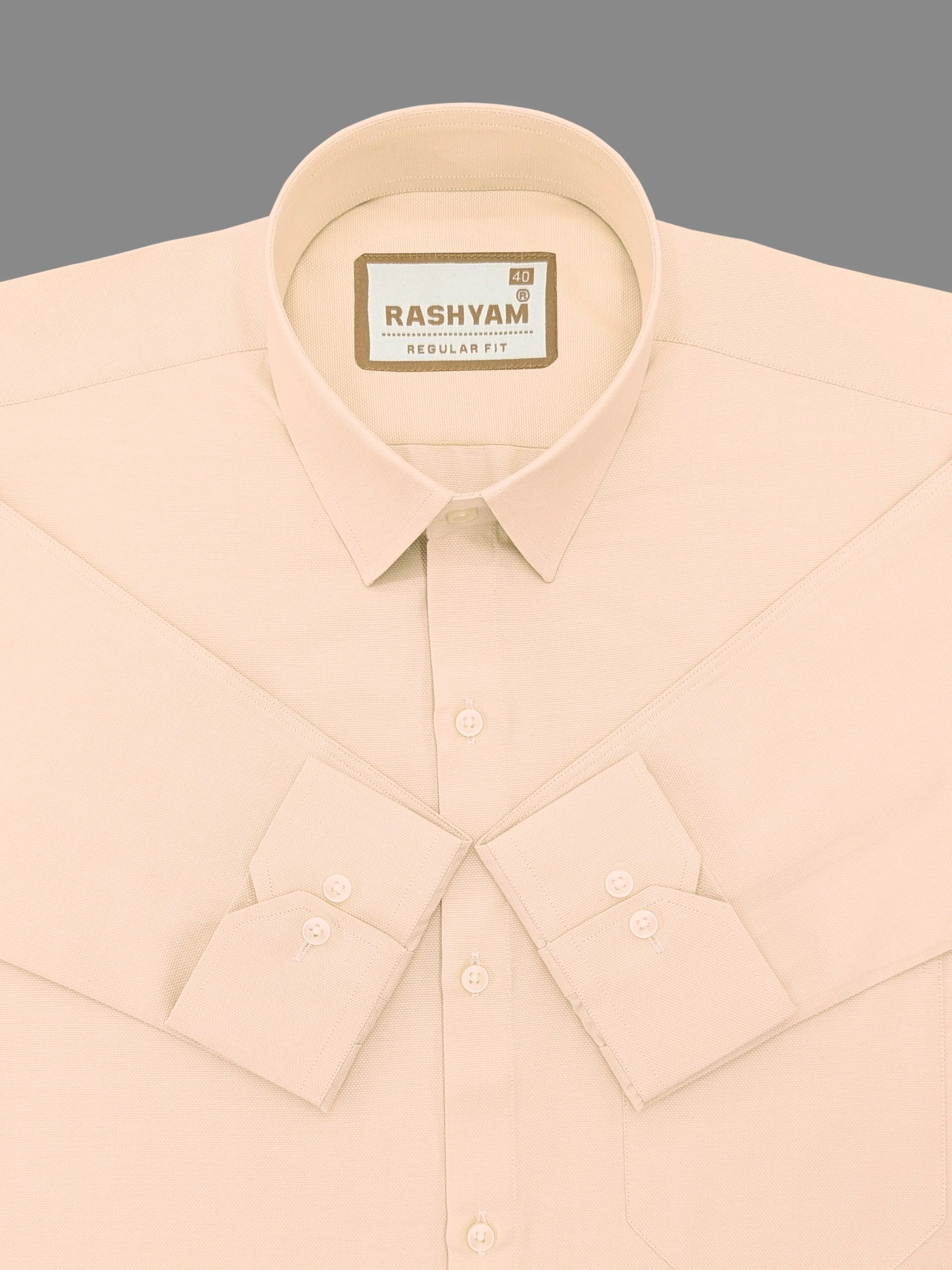 Volterra Soft Peach Premium Formal Shirt For Mens